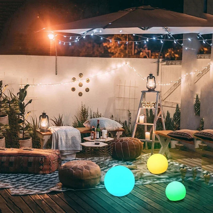 Skanto | Vanntette Sol-Ikke-Ball Lamper – RGB LED Belysning for Utendørs