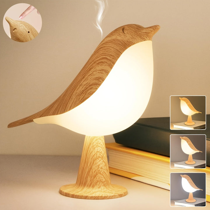 BrightNest - USB LED Fugl Bordlampe med Touch Skanto