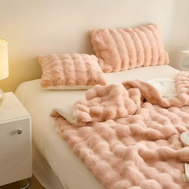 Fleece og fleece-lue – Ekstra myk og varm | Perfekt for sofa og soverom
