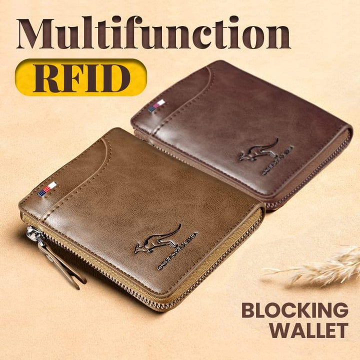 Skanto | Menns Essentials-Multi-funksjonell RFID Blokkering Vanntett Holdbar PU Lær Lommebok