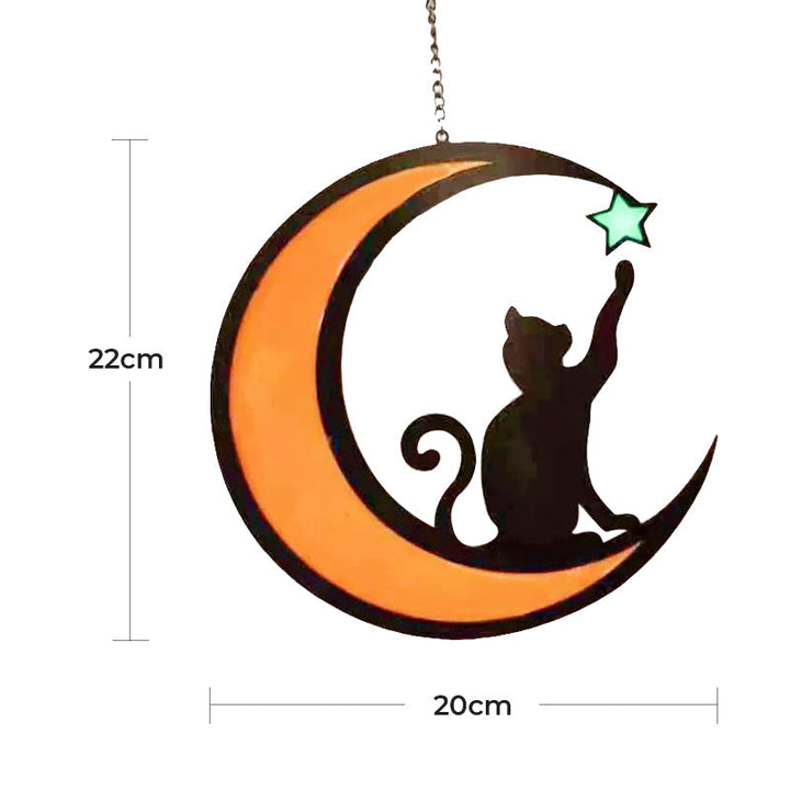 Skanto | Moon Cat Dekorasjon Anheng laget av Akryl