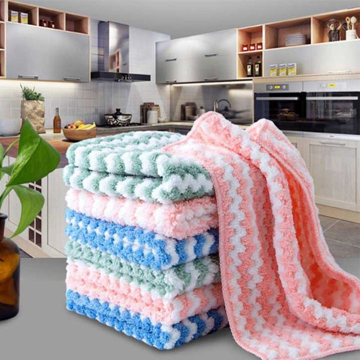 5pcs Kjøkken Oppvaskklut Vannabsorberende Rengjøringsklut | Skanto