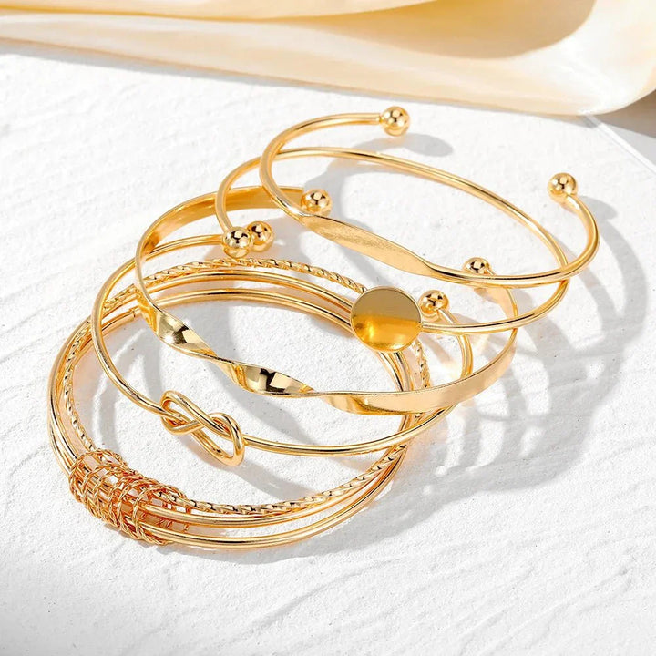 Skanto | 5 stk Twist Bangle armbånd stabel