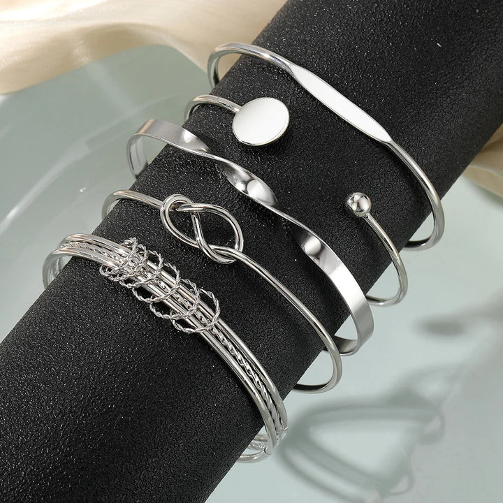 Skanto | 5stk Twist Bangle Armbånd Stabel