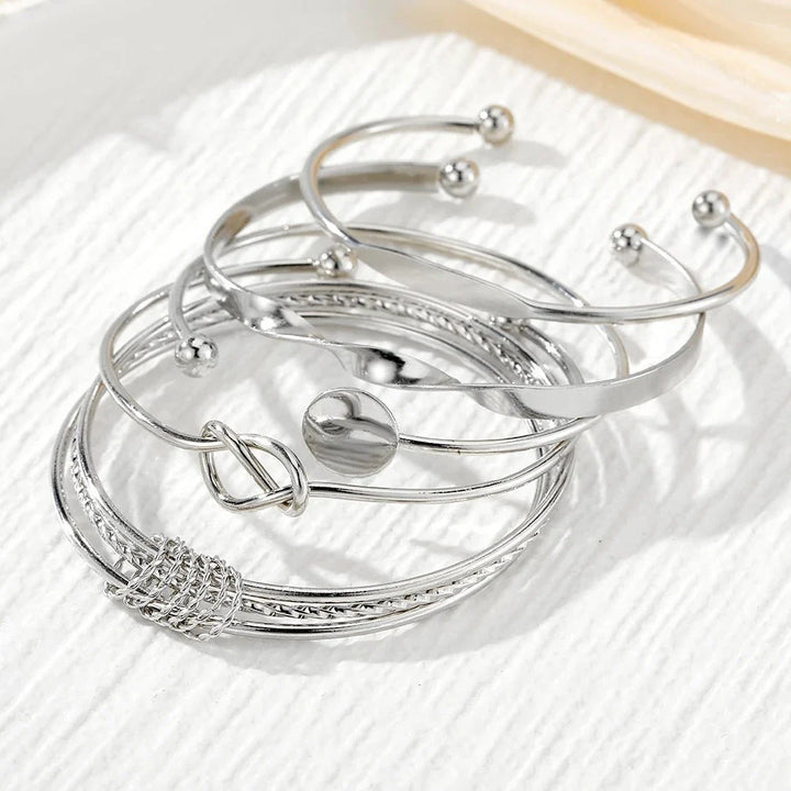 Skanto | 5stk Twist Bangle Armbånd Stabel
