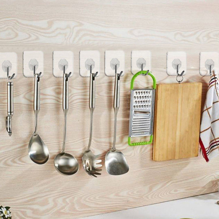 5Pcs/pakk Transparent Sterk Selvklebende Vanntett Vegghook | Skanto