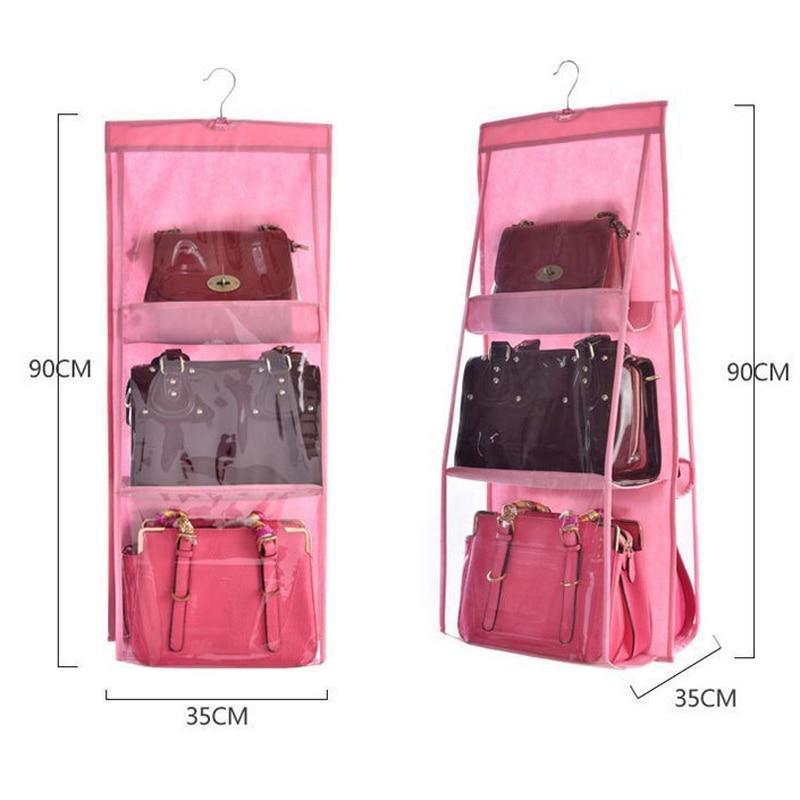 Skanto | Hengende Handy Handbag Organizer 6 Lommer Gjennomsiktig Oppbevaring Klesskap