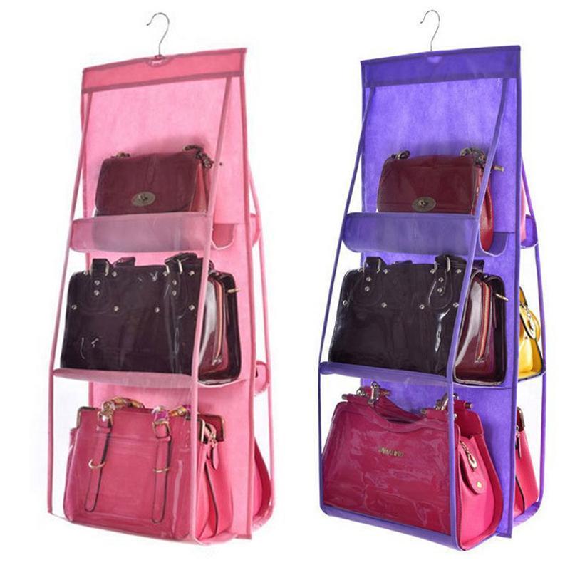 Skanto | Hengende Handy Handbag Organizer 6 Lommer Gjennomsiktig Oppbevaring Garderobe