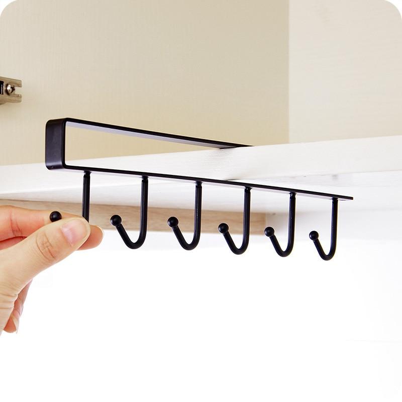 6 Kroker Hengekopp Holder Ramp Plassbesparende for Kopp Organizer | Skanto