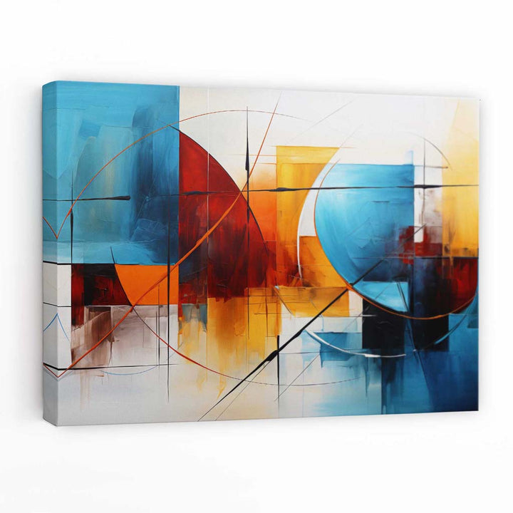 Abstrakt kunsttrykk av maleriet «Kongressenhet» på lerret