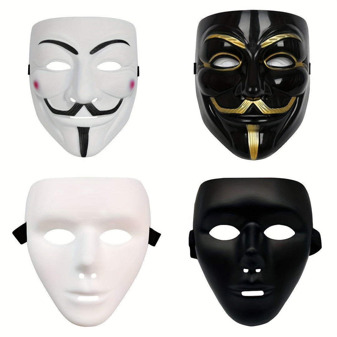 Skanto | Herres Full Face Plast Halloween Maske | Anonymous Cosplay