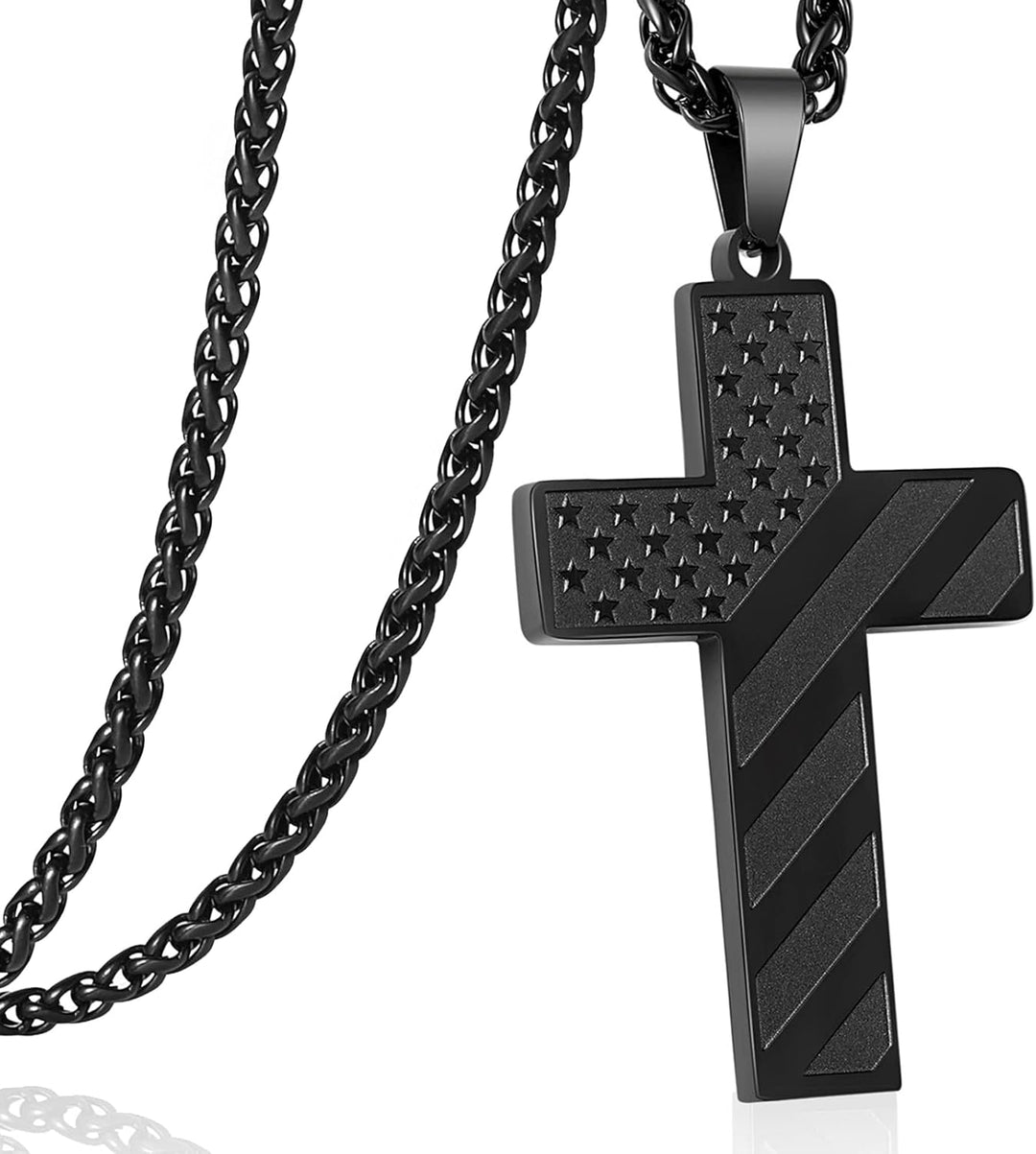 Skanto | IronPride Kors Amerikansk Flagg Kors Smykke