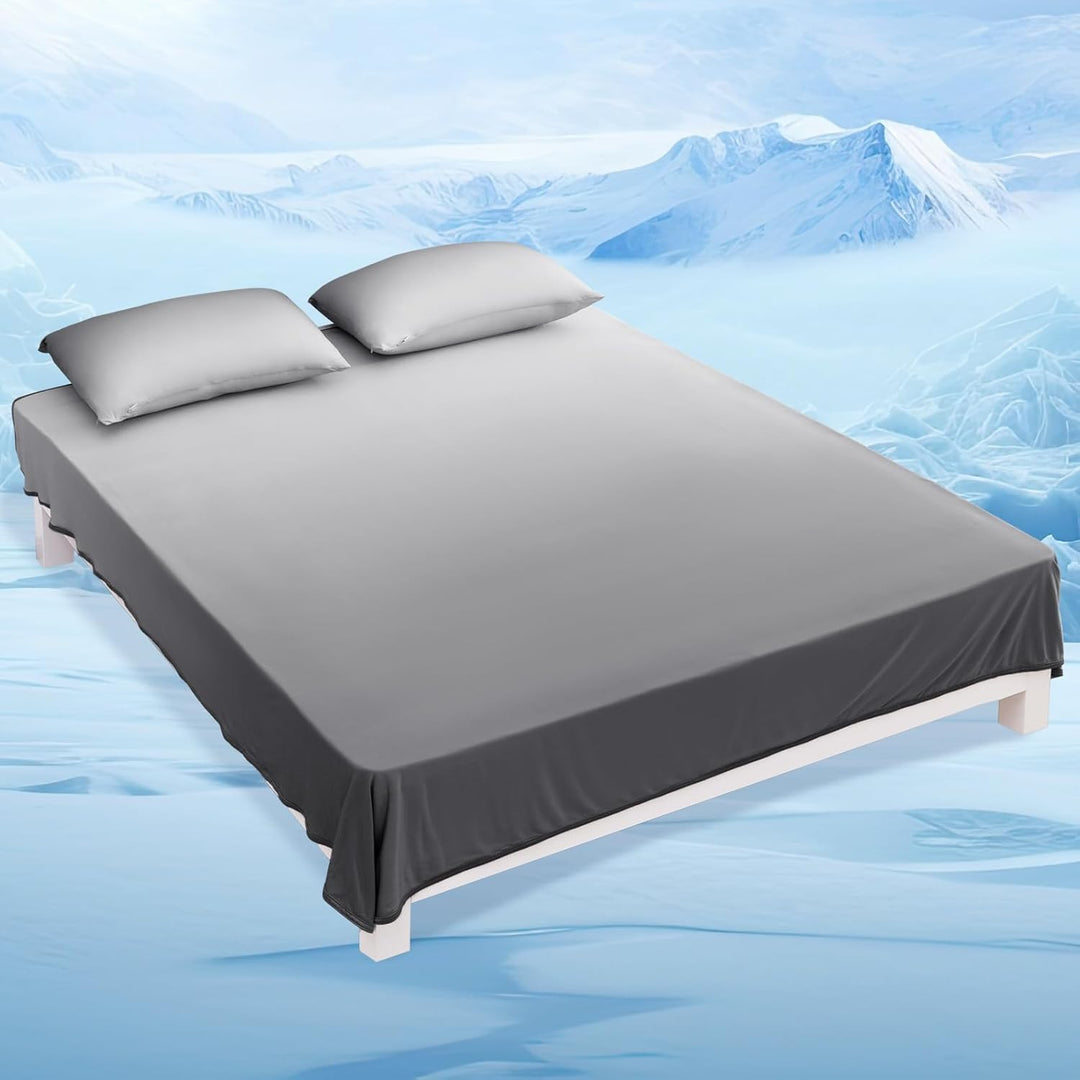 Q-Max > 0.5 Gradient Gray Cooling Blanket – Dobbelt-Sidig, Pustende & Maskinvaskbar | Skanto
