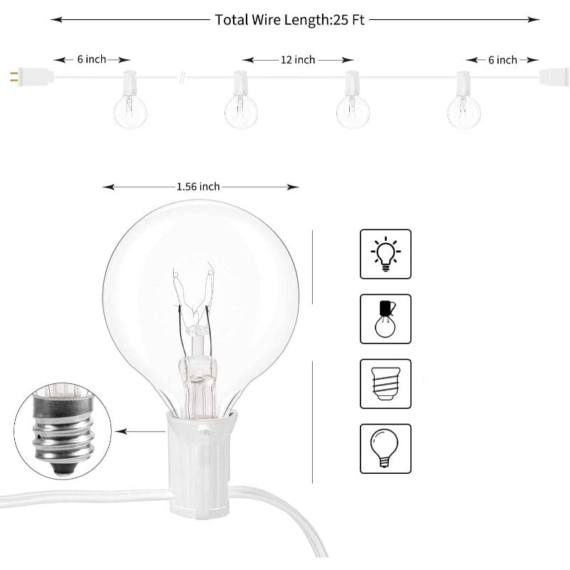 Skanto | Royaleva Utendørs Dimmable Lyslenker - 20 fot LED Ambient Belysning