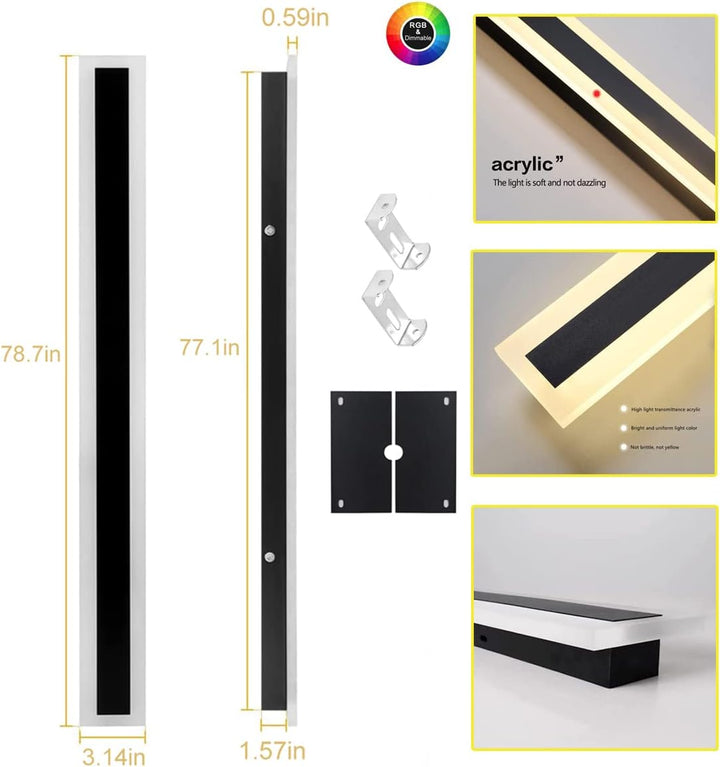 Skanto | Utendørs LED vegglampe Moderne dimbar stripe