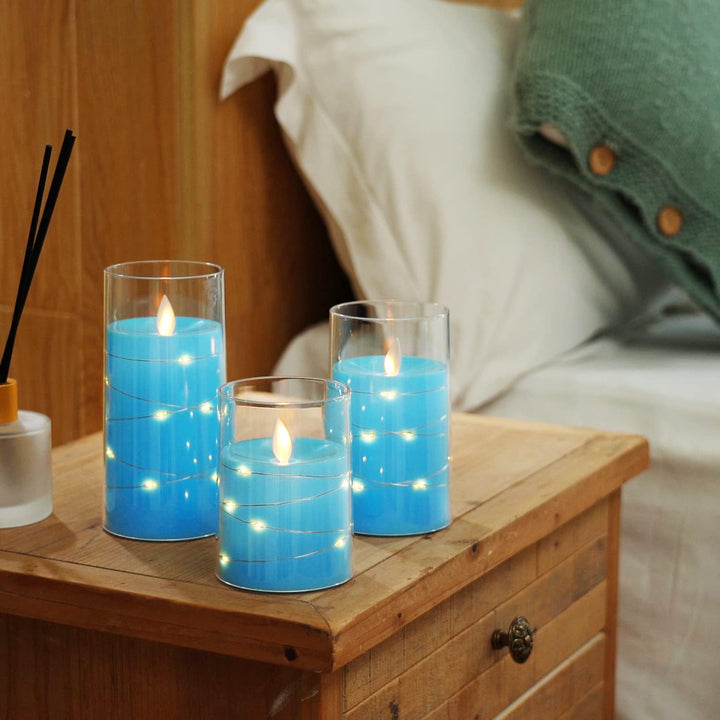 Skanto | Lysestake sett med realistisk LED-flamme