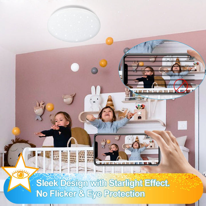 24W LED taklampe dimbar med stjernehimmeleffekt | Skanto