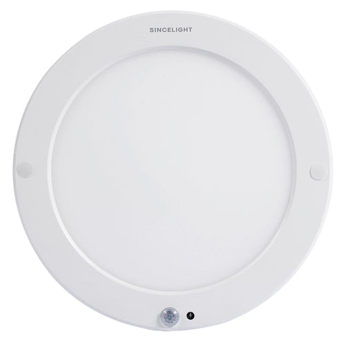Skanto | Sincelight Pir Led Bevegelsessensor Taklampe, 18W Ultrathin, Varm Hvit, Skumringslys