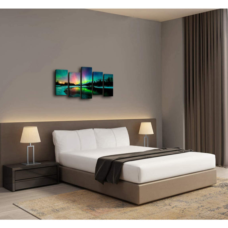 5-Piece Aurora Canvas Wall Art Painting | Skanto