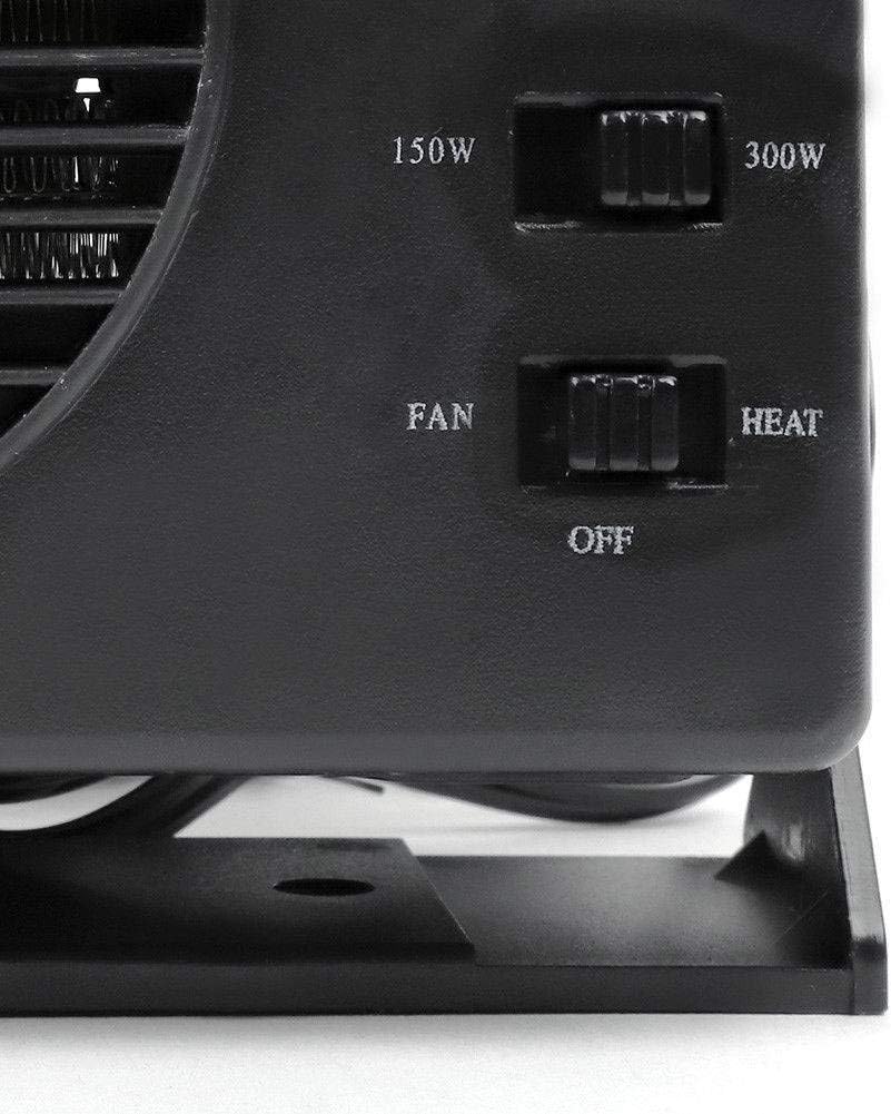 Skanto | 12V Keramisk Bilvarmer | 150W-300W Bærbar Vifte med Automatisk Termostat for Vinterbruk i Kjøretøy
