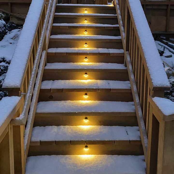 Skanto | Fvtled Pakke med 10 Varmhvite Lavspennings Led Deck Lys for Utendørs Hage- og Sti Belysning