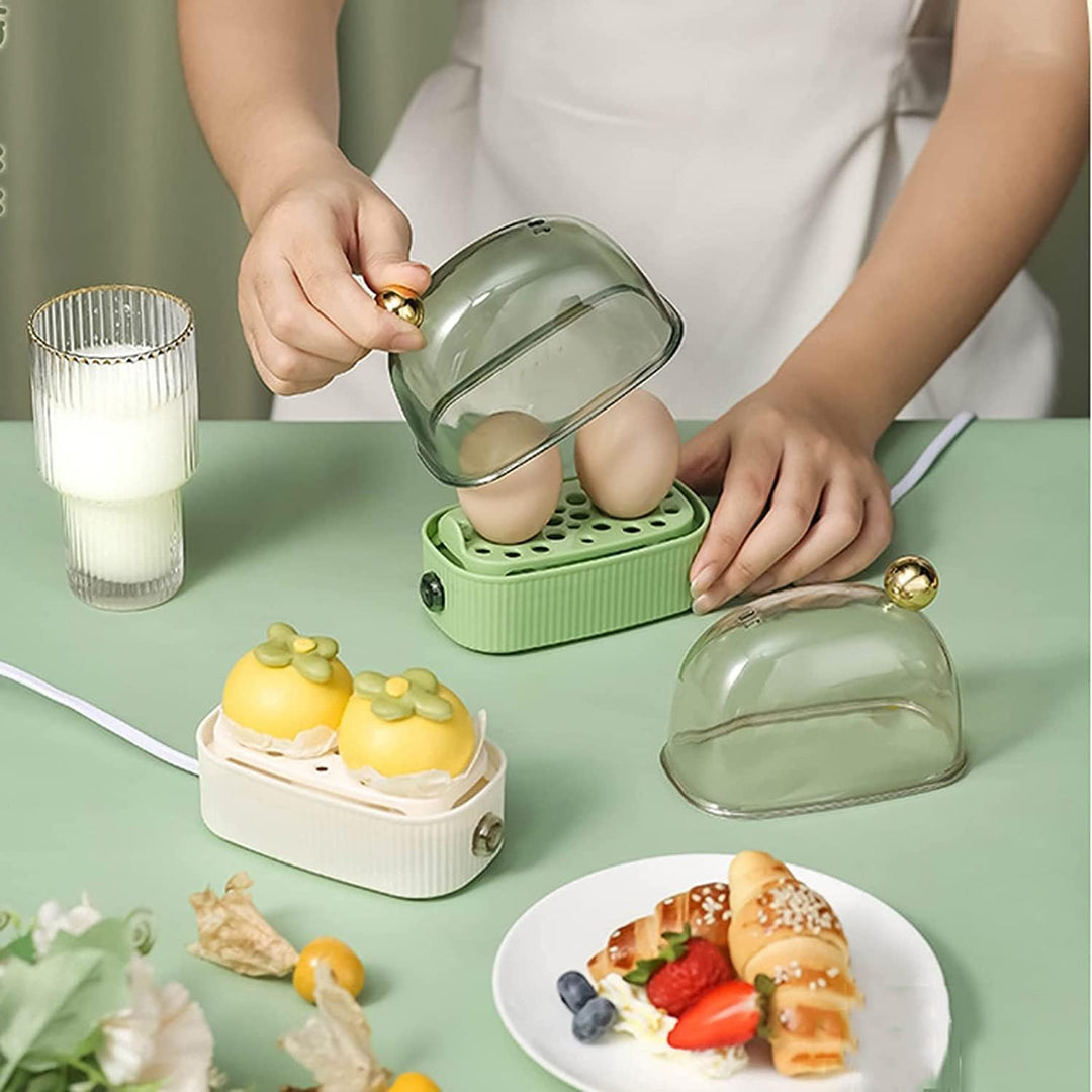 KookNest Mini Egg Cooker – Automatisk Elektrisk Eggkoker for 2 Egg | Skanto