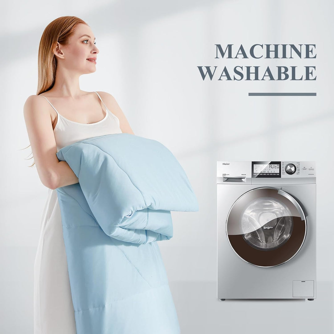 Ultra Soft Cloudy 3D Cooling Comforter  Extreme Q Max 0.5-Blå & Grå | Skanto