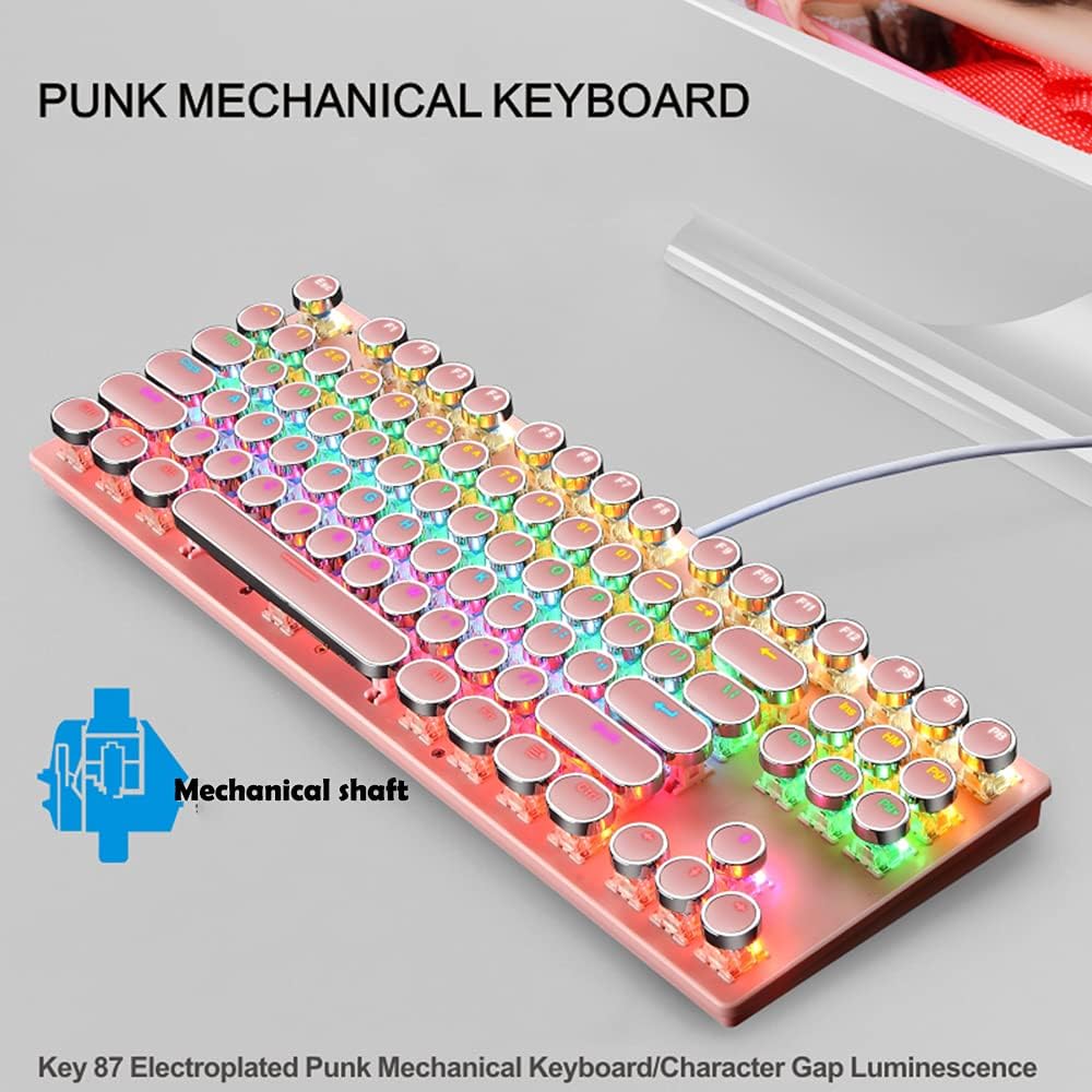 Skanto | 87-Tast Mekanisk Gaming Tastatur RGB Bakgrunnsbelyst Blå Bryter