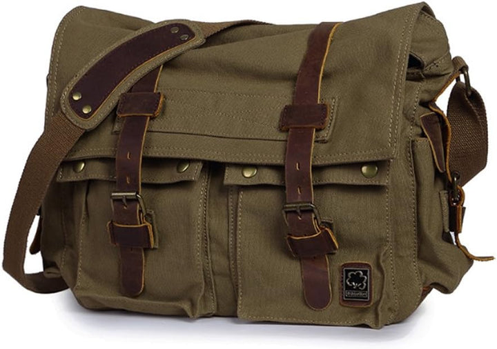 RetroCarry Bag – Vintage Canvas Skulderveske for Laptoper Skanto