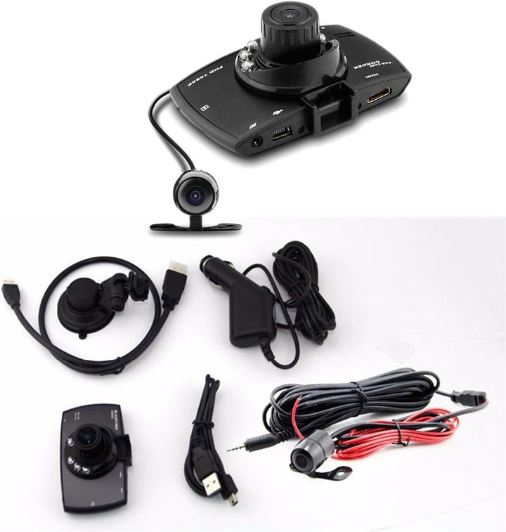 Skanto | Dual Linse Bil Dash Cam G30 2.7" LCD Full HD 1080P med G-Sensor