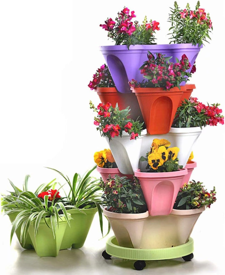 Skanto | 6-lags vertikal plante-tårn – Tredimensjonal blomstringssystem for hagen