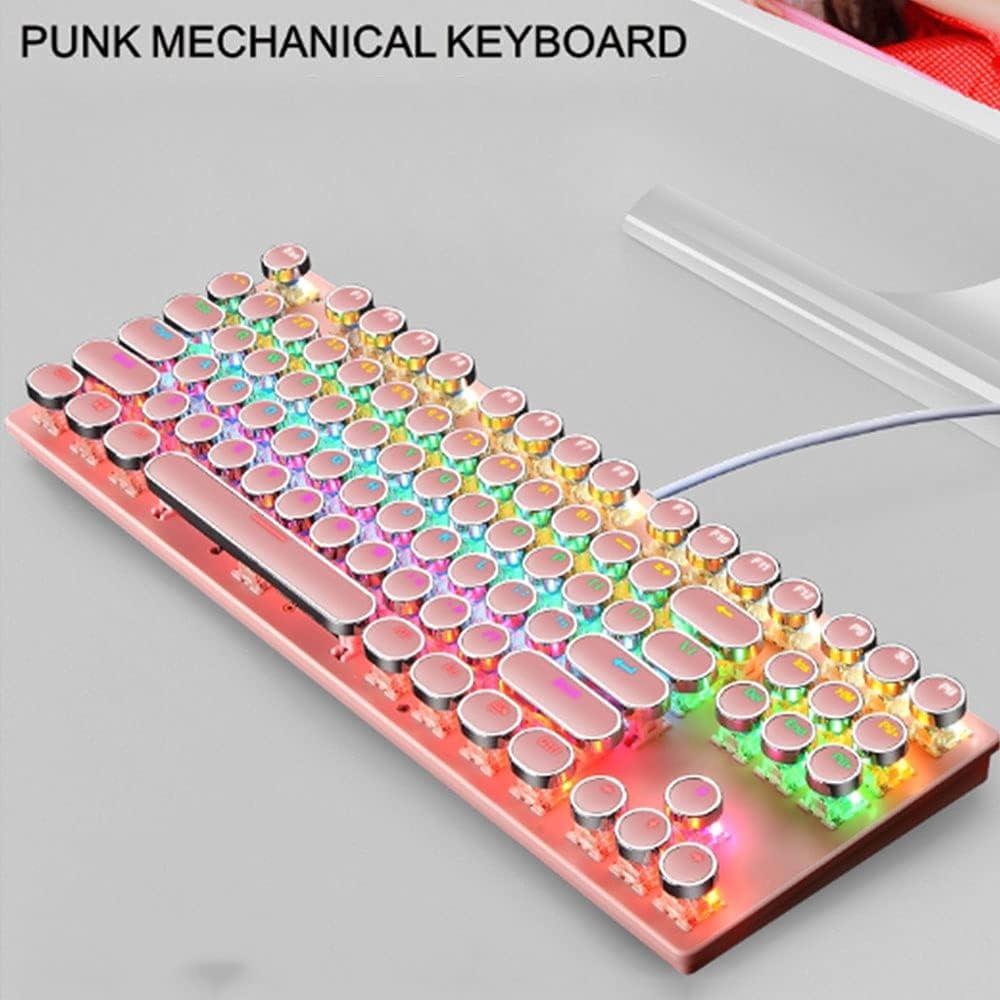 Skanto | 87-Tast Mekanisk Gaming Tastatur RGB Bakgrunnsbelyst Blå Bryter
