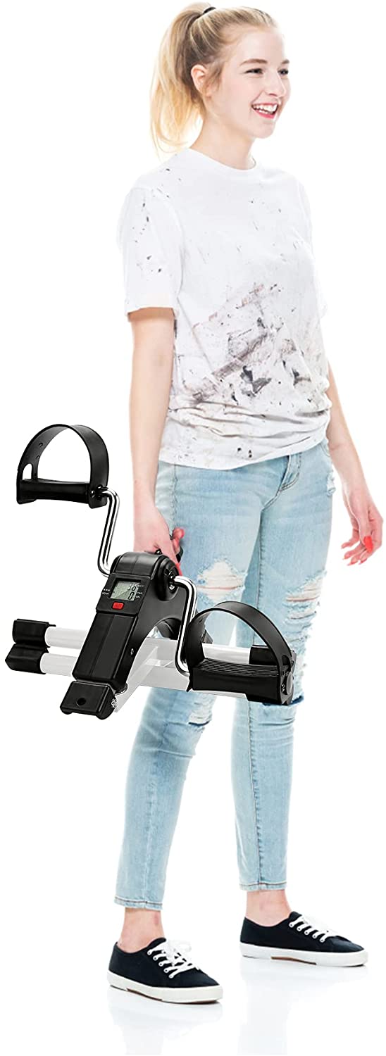 Mini-Home Trainer Fitness Bike Leg Trainer med LCD Display | Skanto