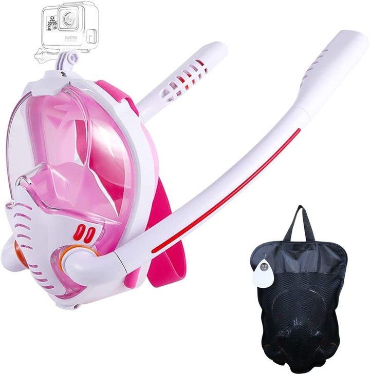 Snorkelmaske med antidugg-tørkler, 180-klassinger panoramaautsikt HD