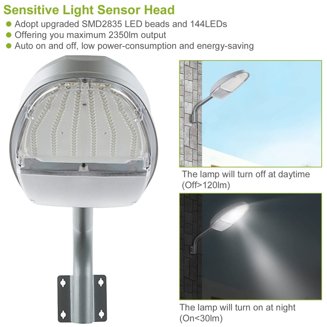 Skanto | Kocaso Veggpakke Led-lamper 144 Leds Med Fotocelle Sensor - Ip65 Vanntett Utendørs Lampe