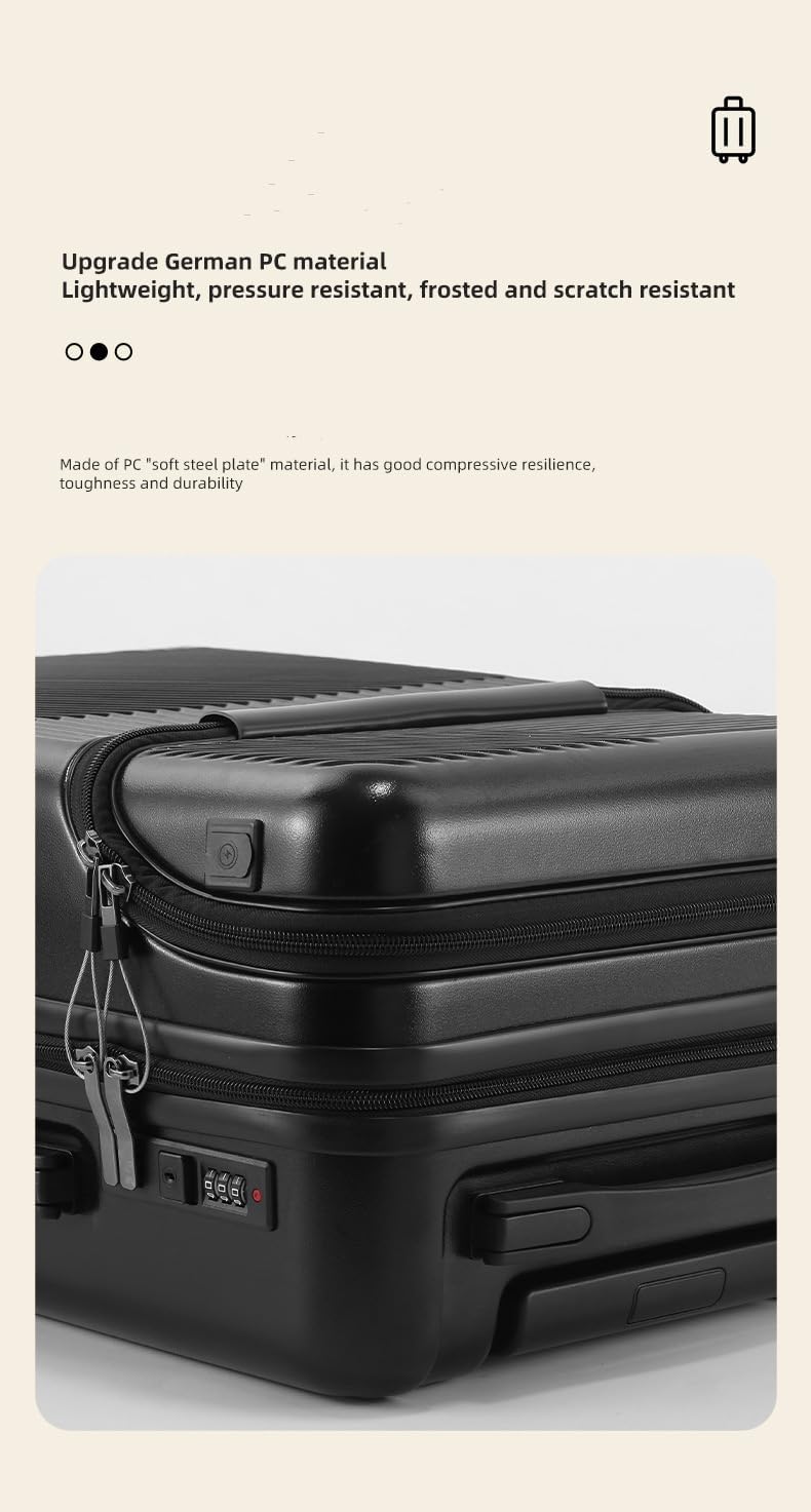 Hard Shell Carry-On med koppholder, USB-port og TSA-lås | Skanto