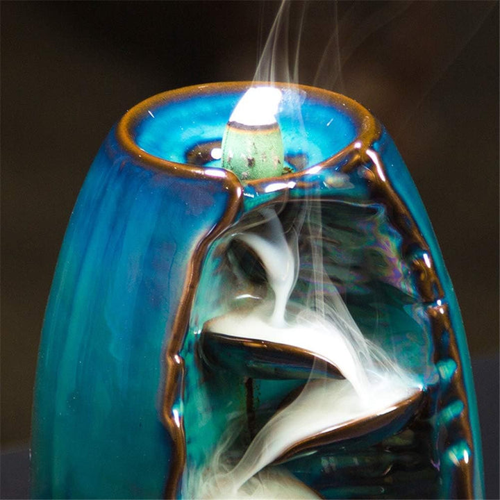 Mountain Incense Holder + GRATIS 7 Autentiske Kegler av Naturlige Dufter Skanto