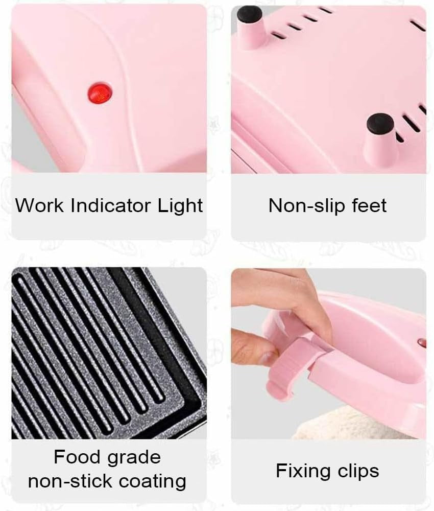 Skanto | 2-i-1 Sandwichmaker & Brødristing | Non-Stick Auto-Tetting Plater for Rask Frokost, Snacks & Enkel Rengjøring