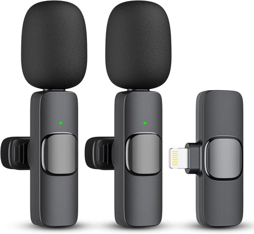 Skanto | 2-Pack trådløs mikrofon for iPhone iPad