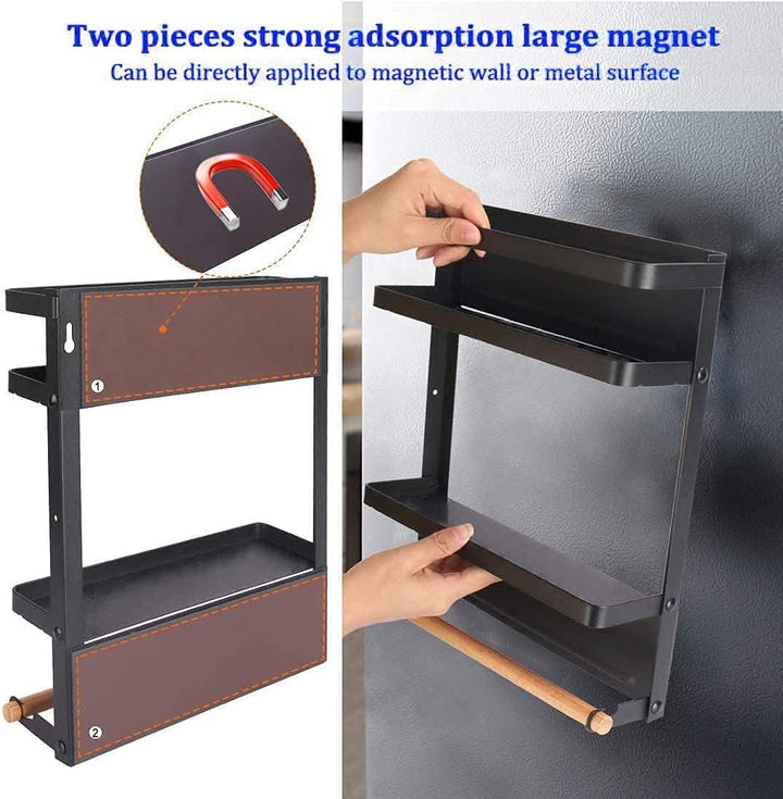 Magnetisches Gewürzregal für den Kühlschrank mit Papierhandtuchhalter – Oryden