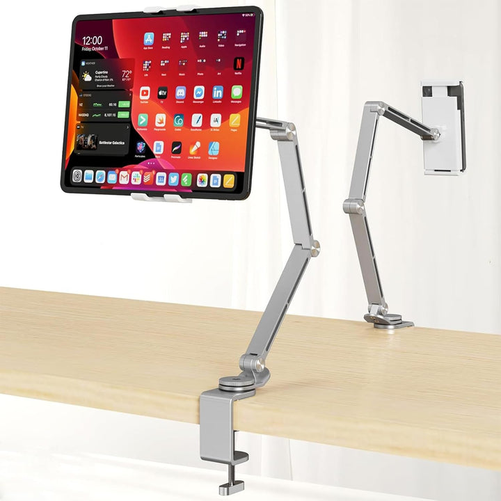 Skanto | Justerbart Aluminium Tablet Bordstativ med 360° Rotasjon – Movaro