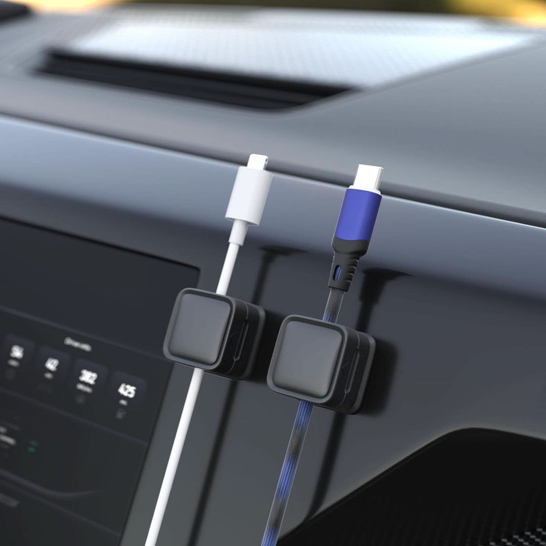 Skanto | Magnetisk Kabele Organizer Klips for Skrivebord & Kontor