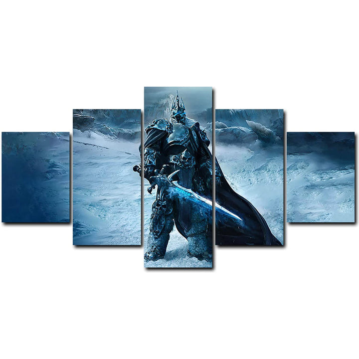 5-delt Lich King lerret veggkunst maleri | Skanto
