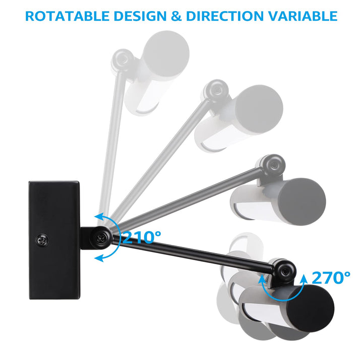 Skanto | Leonlite Dimbar Led Bilderlys, 3Cct, Cri90, Metall, Veggkunst, Svart, Et