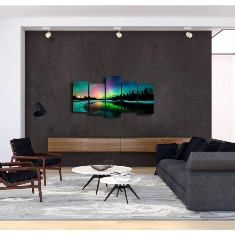 5-Piece Aurora Canvas Wall Art Painting | Skanto