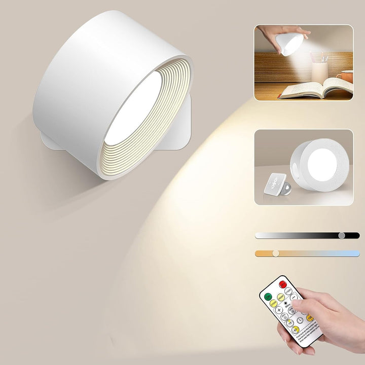 Skanto | Eternity Glow – Trådløs LED vegglampe med fjernkontroll og timer