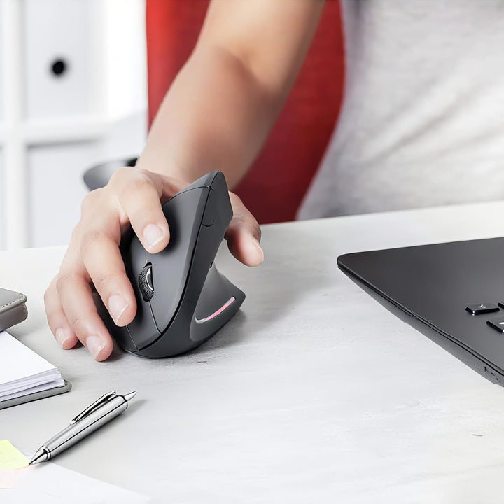 Skanto | Oppladbar Ergonomisk Vertikal Trådløs Mus – Elvion
