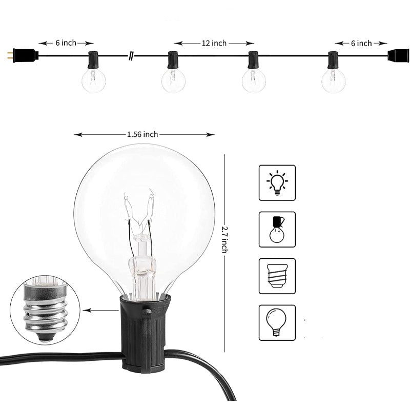 Skanto | Royaleva Utendørs Dimmable Lyslenker - 20 fot LED Ambient Belysning