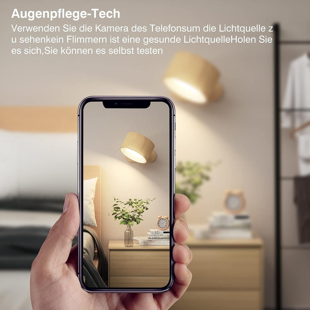 Skanto | Eternity Glow – Trådløs LED vegglampe med fjernkontroll og timer
