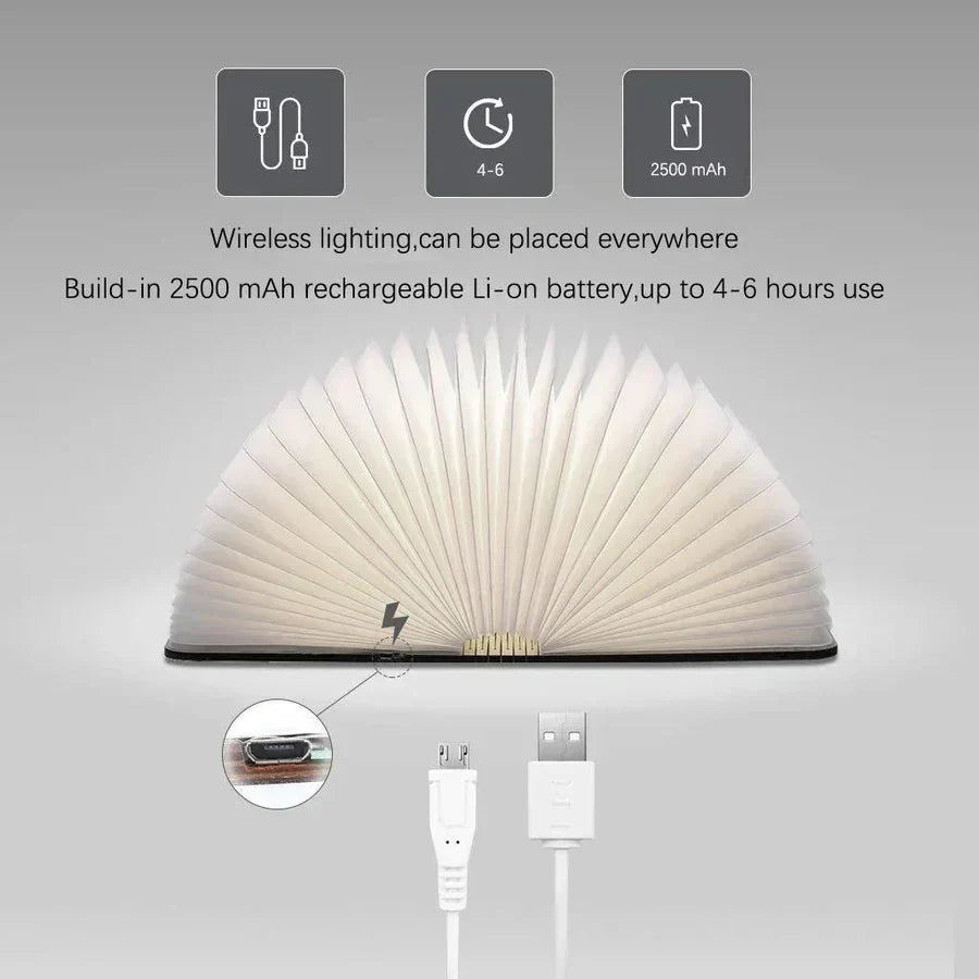 Brettbar Boklampen med Varm LED Belysning - StoryGlow | Skanto